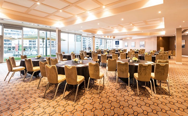 Drakes Suite at Chelsea Harbour Hotel: elegant event space for corporate meetings and gatherings.