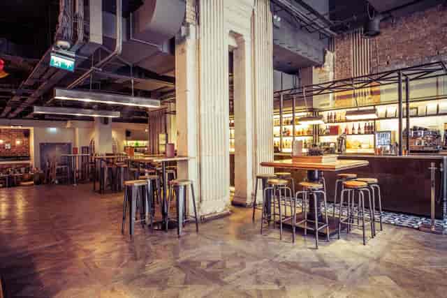 Stylish Forge venue with open layout, ideal for cocktail receptions and networking events.