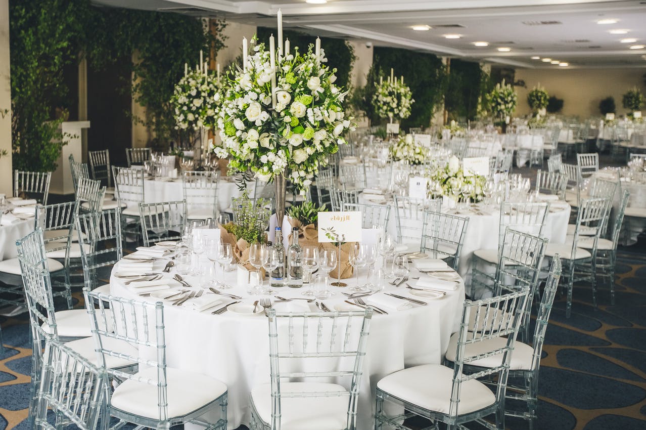 Elegant Grand Ballroom at Chelsea Harbour Hotel, perfect for weddings and galas.