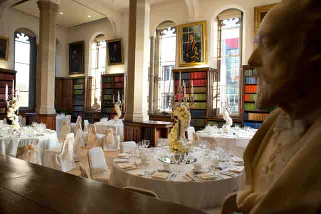 Elegant banquet hall at Christie's Bistro, perfect for corporate events and formal celebrations.