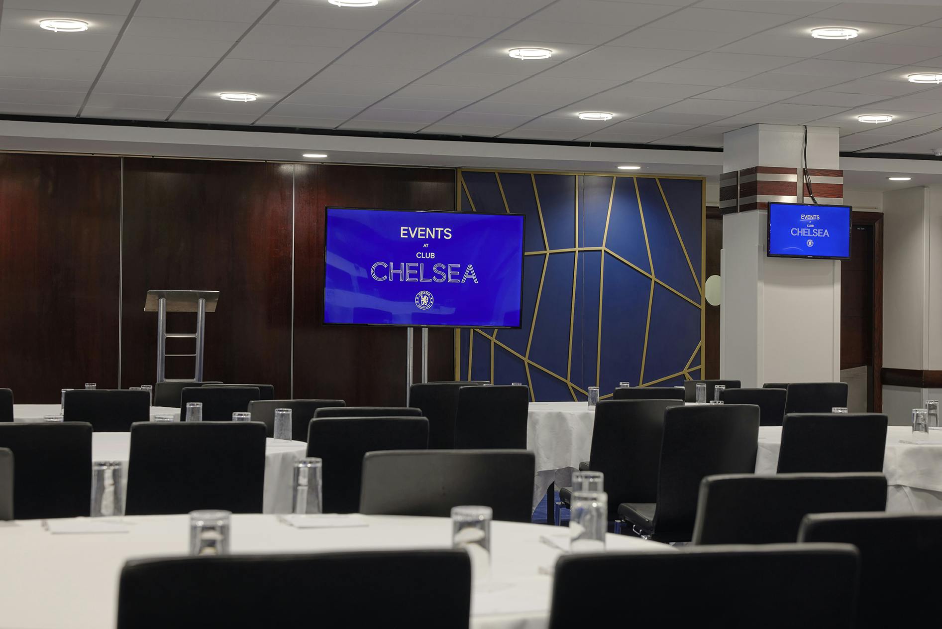 Bonnetti Suite at Chelsea FC: modern meeting space for corporate events and workshops.