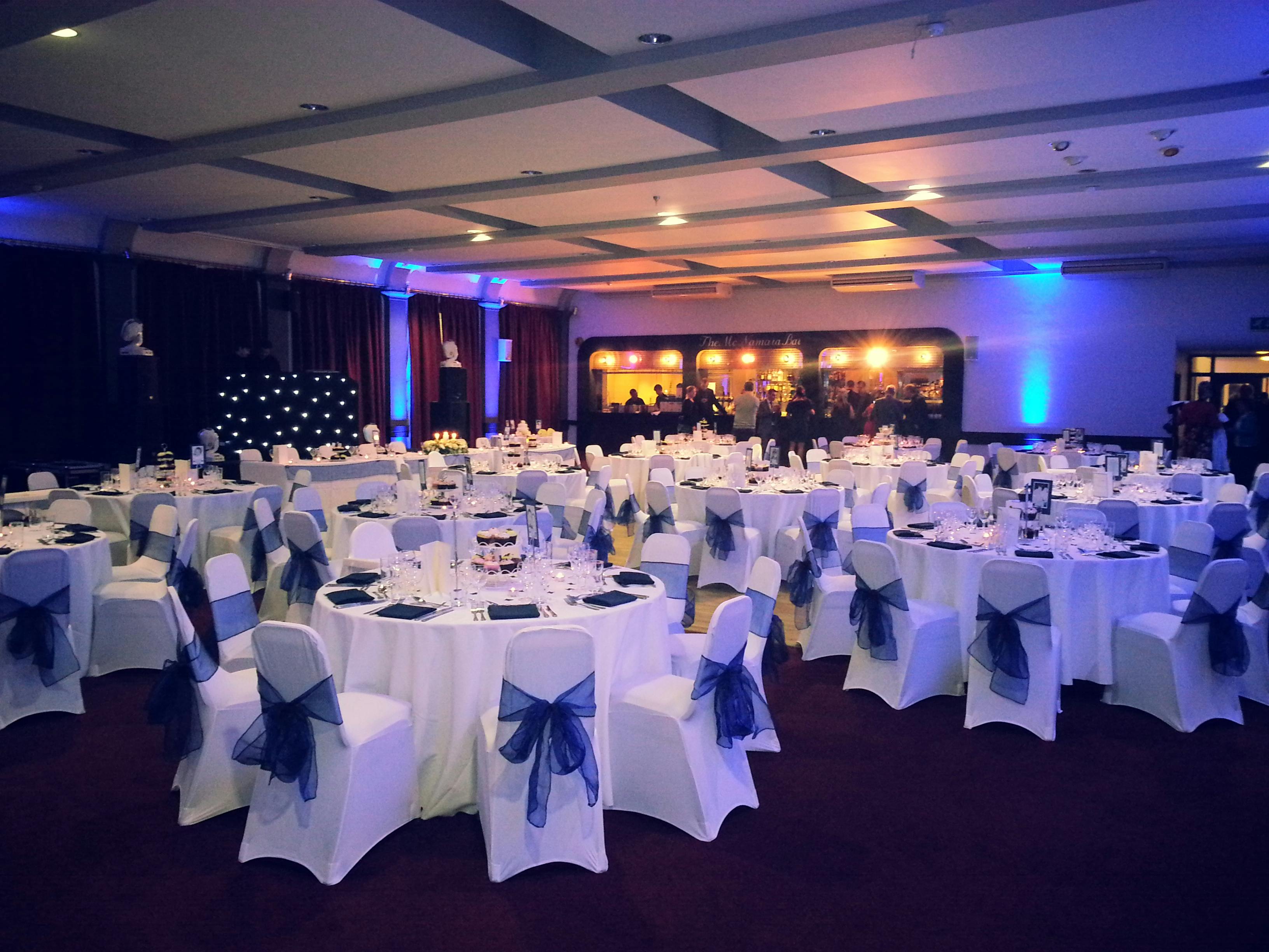 Elegant banquet hall in McNamara Suite, perfect for weddings and corporate events.