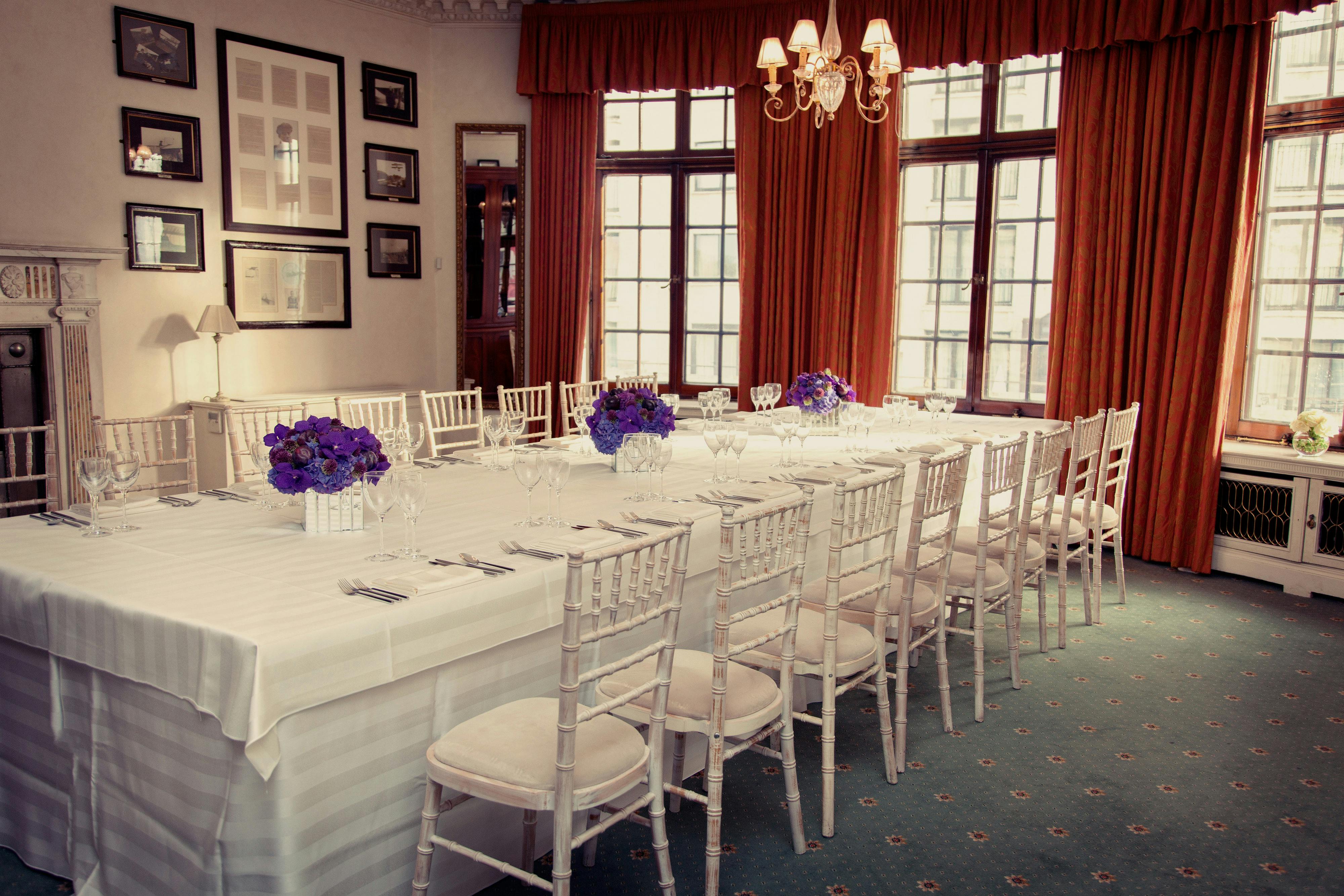 Sopwith Room at No. 4 Hamilton Place, elegant meeting space for corporate events.