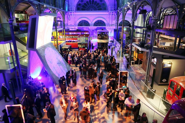 Festive drinks reception at London Transport Museum