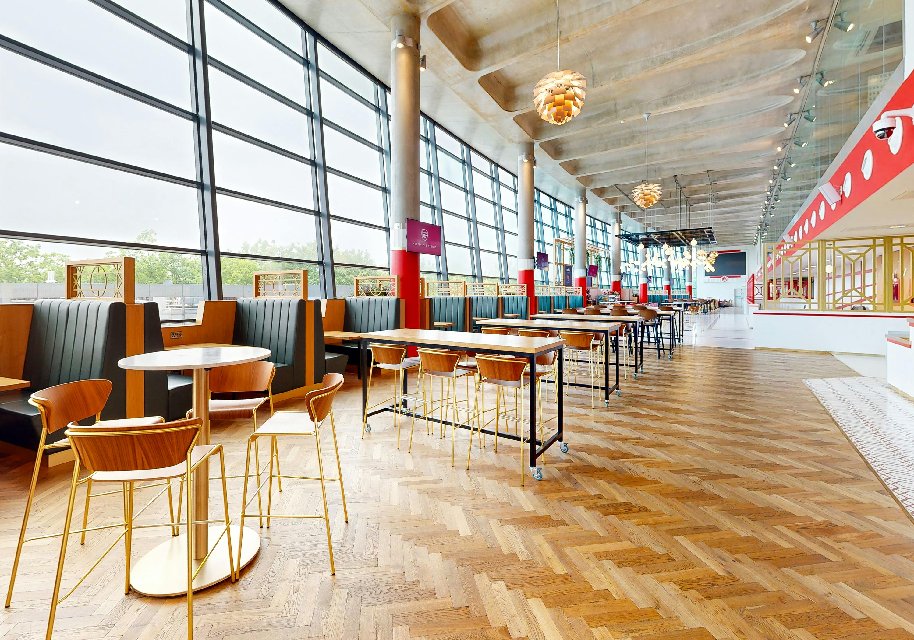 Highbury at Emirates Stadium: modern venue with natural light for events and meetings.