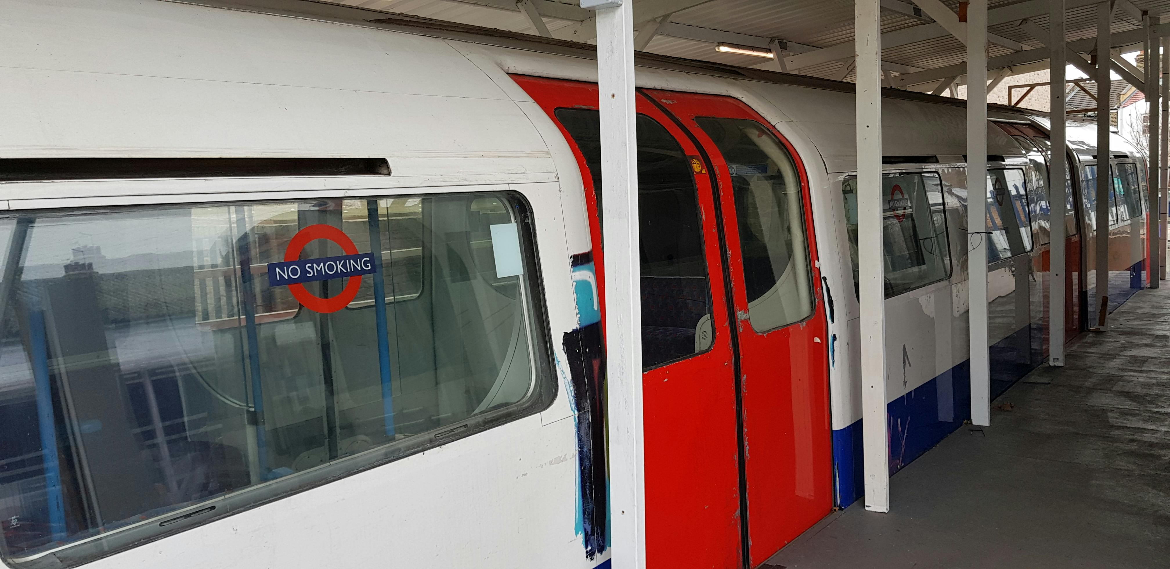 Victoria Line Tube carriage at Walthamstow Museum, ideal for transport-themed events.