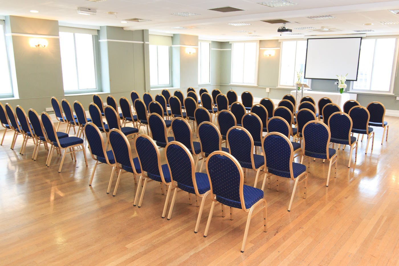 Presidential Suite at The London Irish Centre, ideal for corporate seminars with natural light.