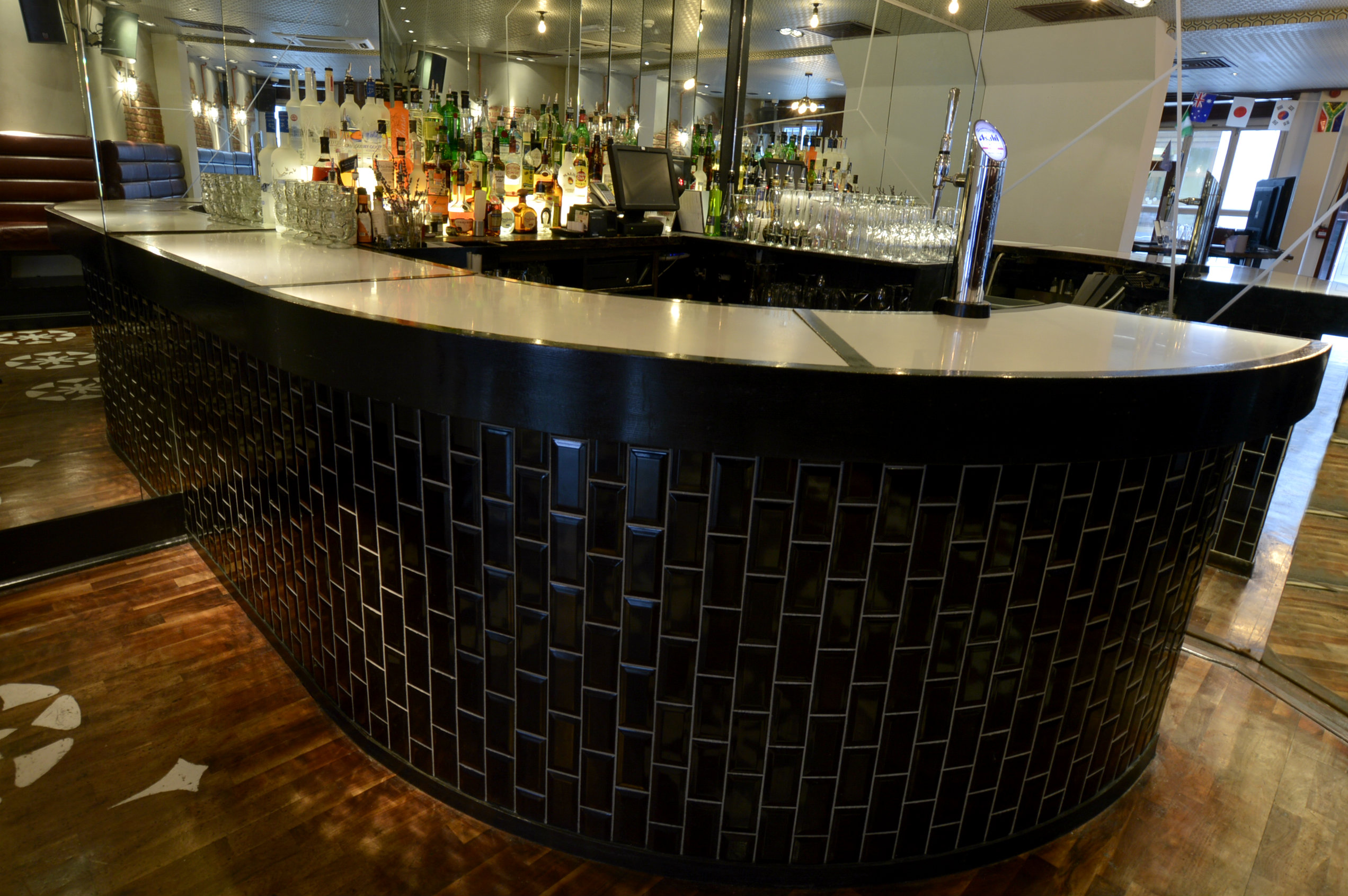 Sleek bar area in Private Room, Patch St Paul’s for stylish events and gatherings.