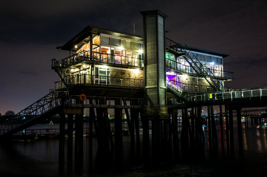 Greenwich Yacht Club's Clubhouse: modern waterfront venue for events with stunning views.