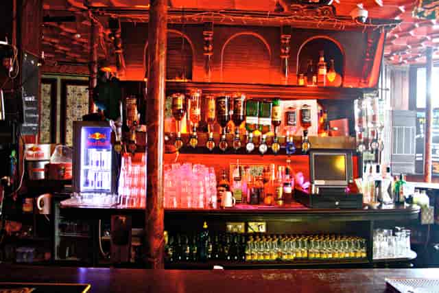 Modern pub bar at The Hackney Social, ideal for networking and corporate events.