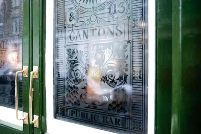 Sun & 13 Cantons traditional British pub exterior for networking events and drinks receptions.