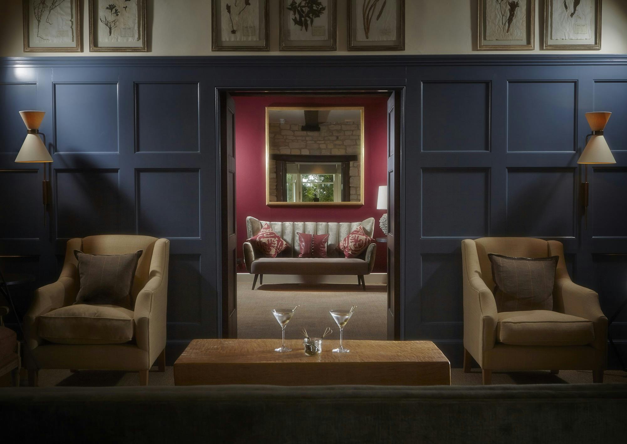 Sophisticated lounge at Dormy House Hotel, ideal for intimate meetings and networking events.