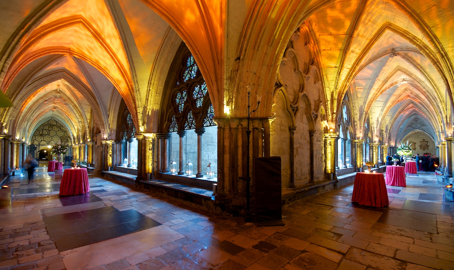 East and North Cloisters, Westminster Abbey: elegant gothic event space for weddings and gatherings. - Banner