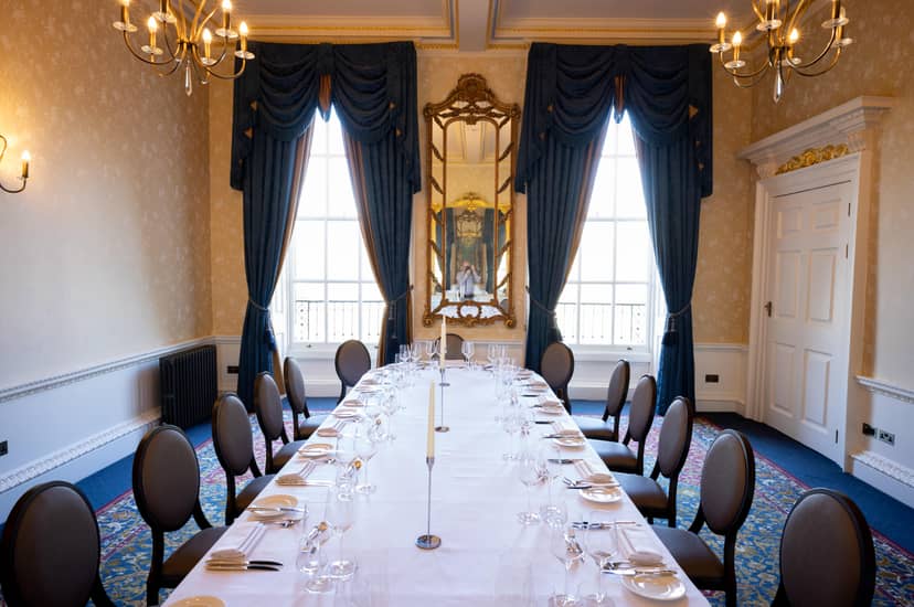 Rutland Room private dining table set for an executive board meeting or formal corporate event.