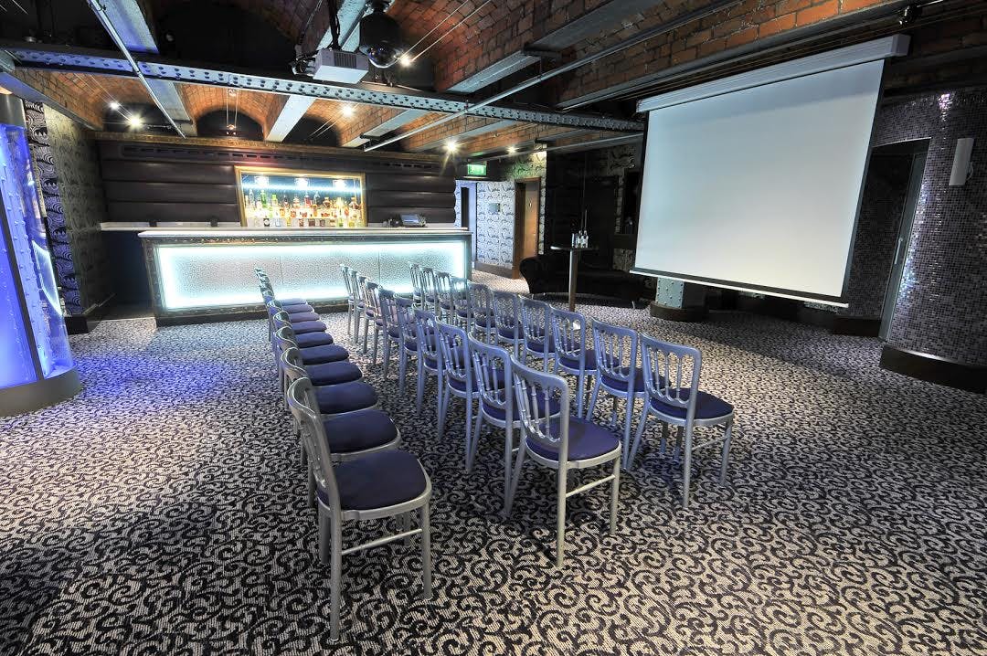 Icon VIP Lounge Manchester 235: modern event space for seminars and networking.