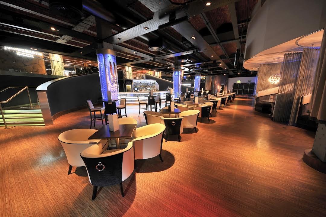 Vega Lounge Manchester: modern event space with sleek furniture for networking and receptions.