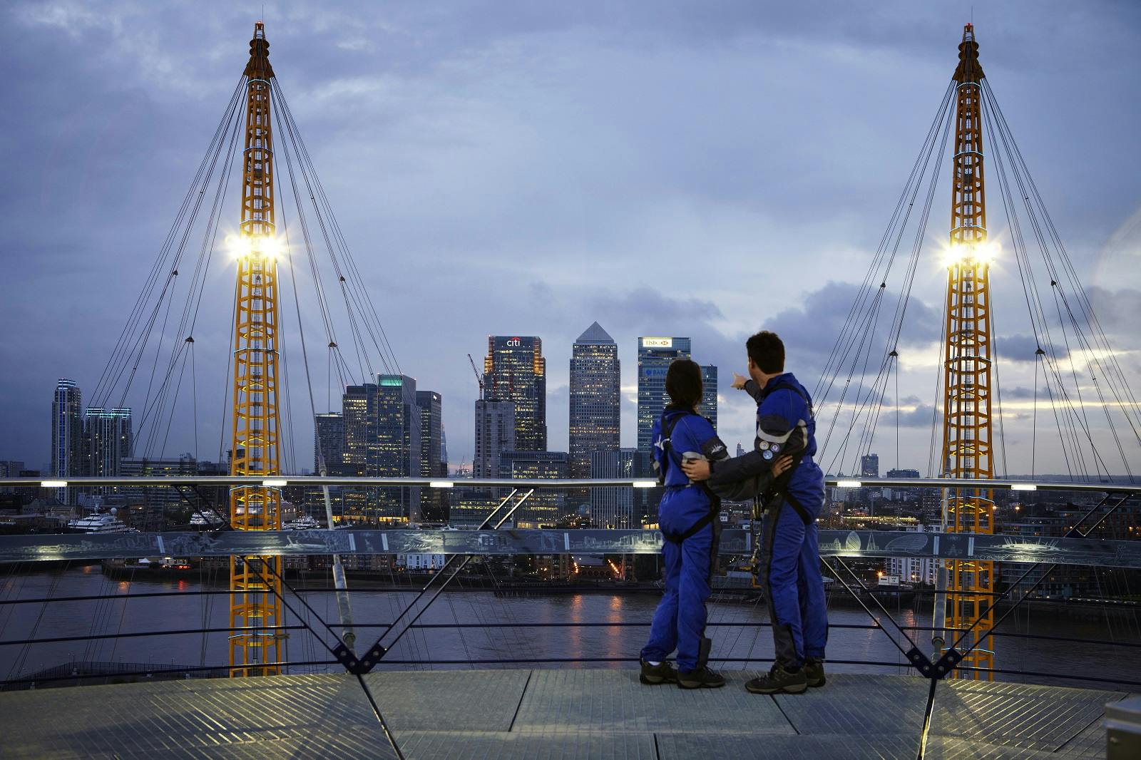 "Outdoor venue at The O2 rooftop with skyline, ideal for corporate events and team-building."