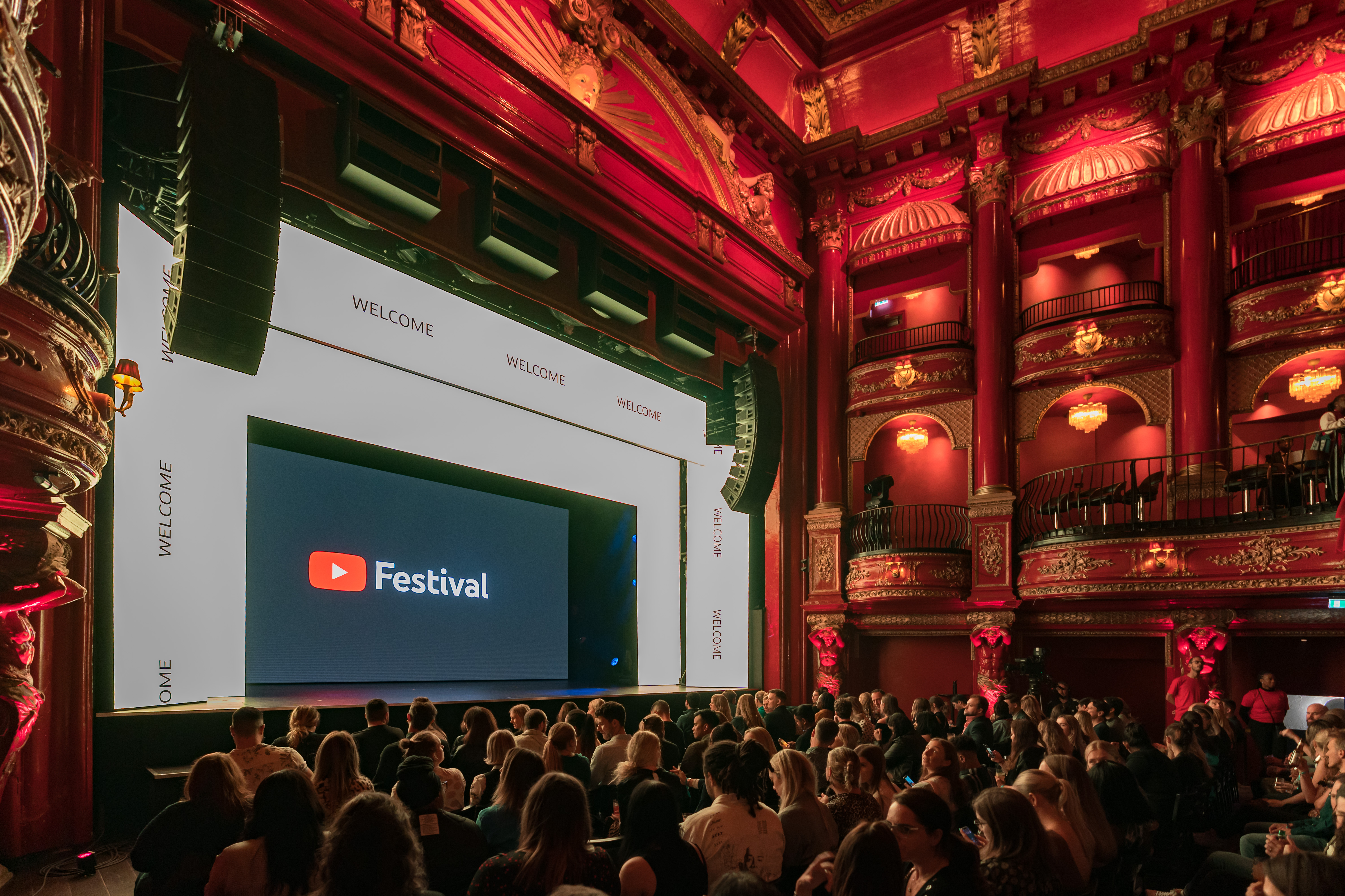 Vibrant KOKO theater venue with grand architecture for festivals and conferences. - Banner