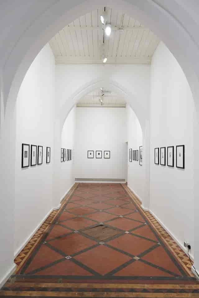 Nunnery Gallery with arched ceiling, ideal for art exhibitions and corporate events.