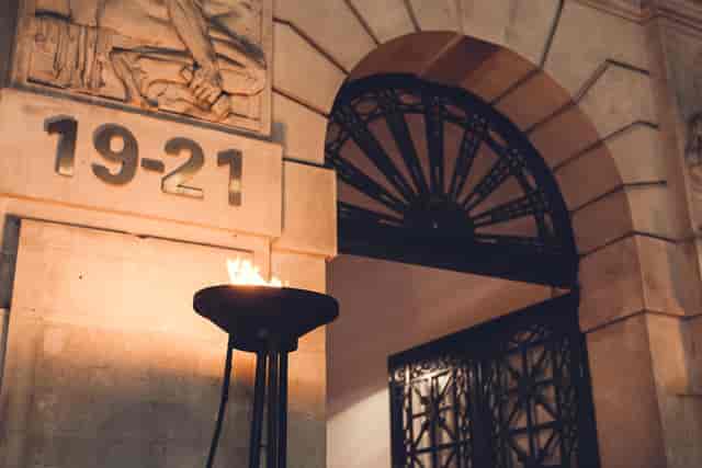Atmospheric entrance at The Studio, Headspace Farringdon for exclusive evening gala events.