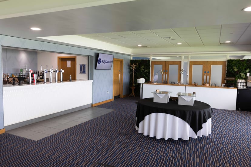 Edgbaston Stadium Chair's Lounge with bar, ideal for networking events and corporate receptions.