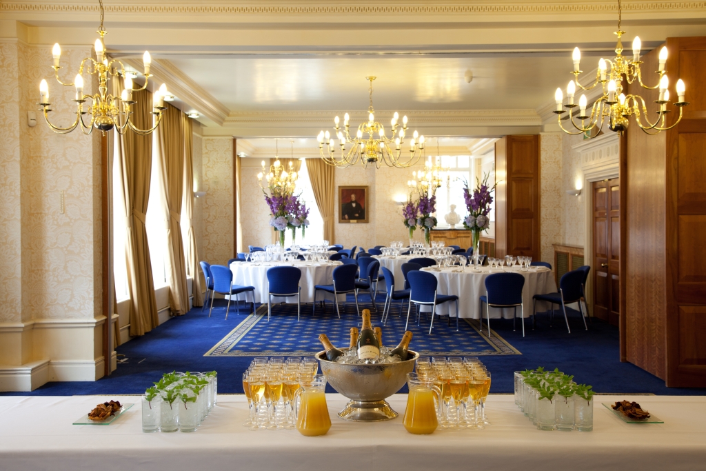 Elegant event space with chandeliers for upscale meetings and celebrations at 113 Chancery Lane. - Banner