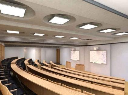 Dickson Poon Lecture Theatre with tiered seating, perfect for workshops and presentations.