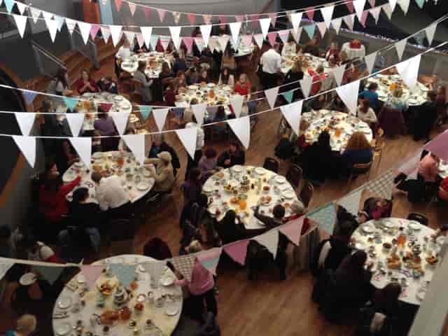 Vibrant Mojos event space at Reading University, perfect for networking and celebrations.