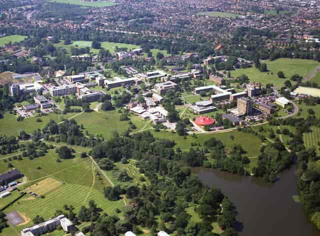 Reading University Students' Union venue with green spaces for events and conferences.