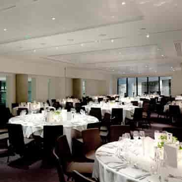 Elegant banquet hall at DoubleTree by Hilton, perfect for corporate events and gatherings.