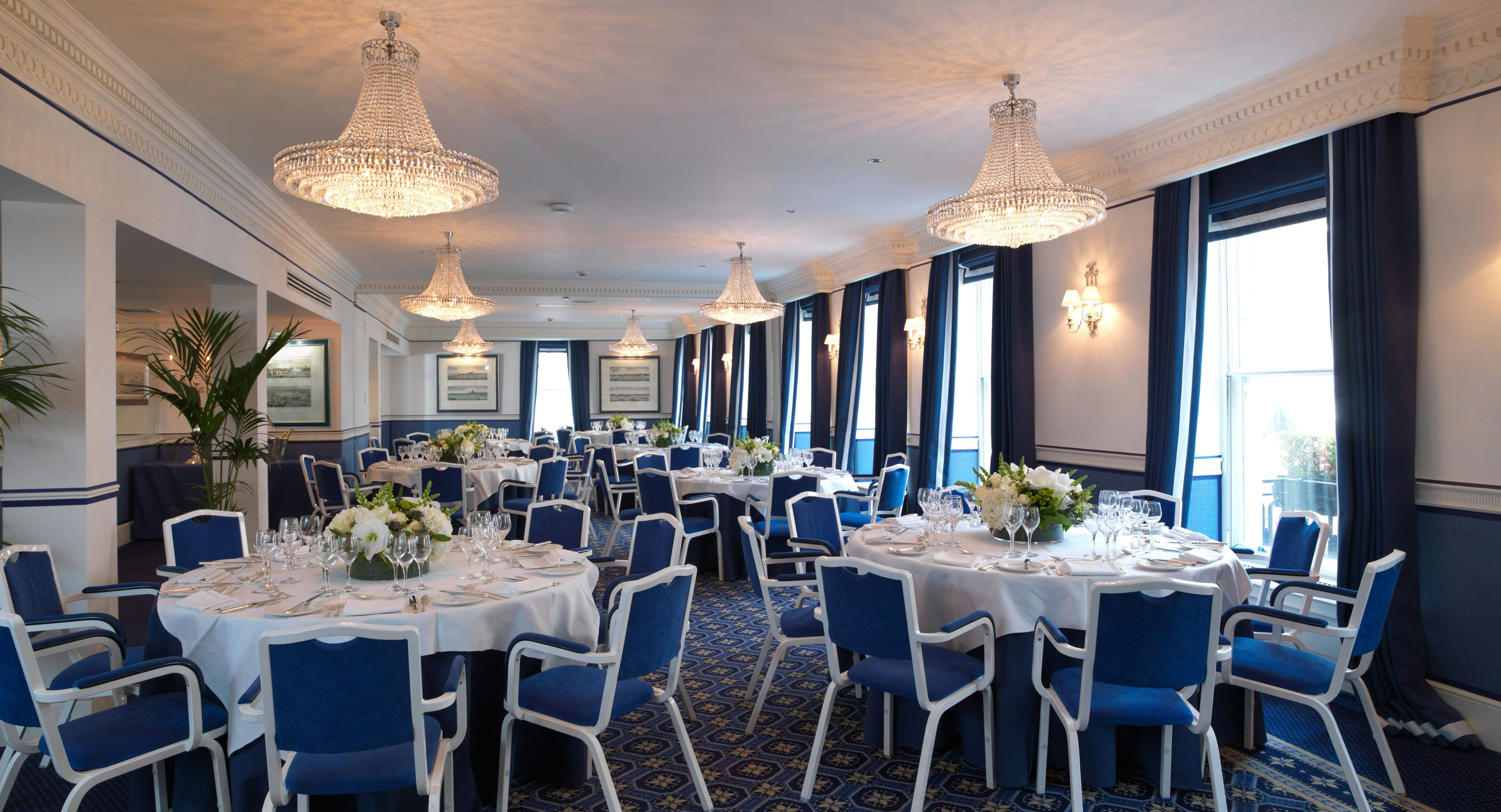 Royal Suite at Chesterfield Mayfair Hotel, elegant decor for corporate events and gatherings.