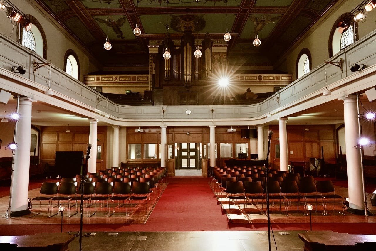 Main Church in St John's Hoxton, elegant event space for concerts and ceremonies.