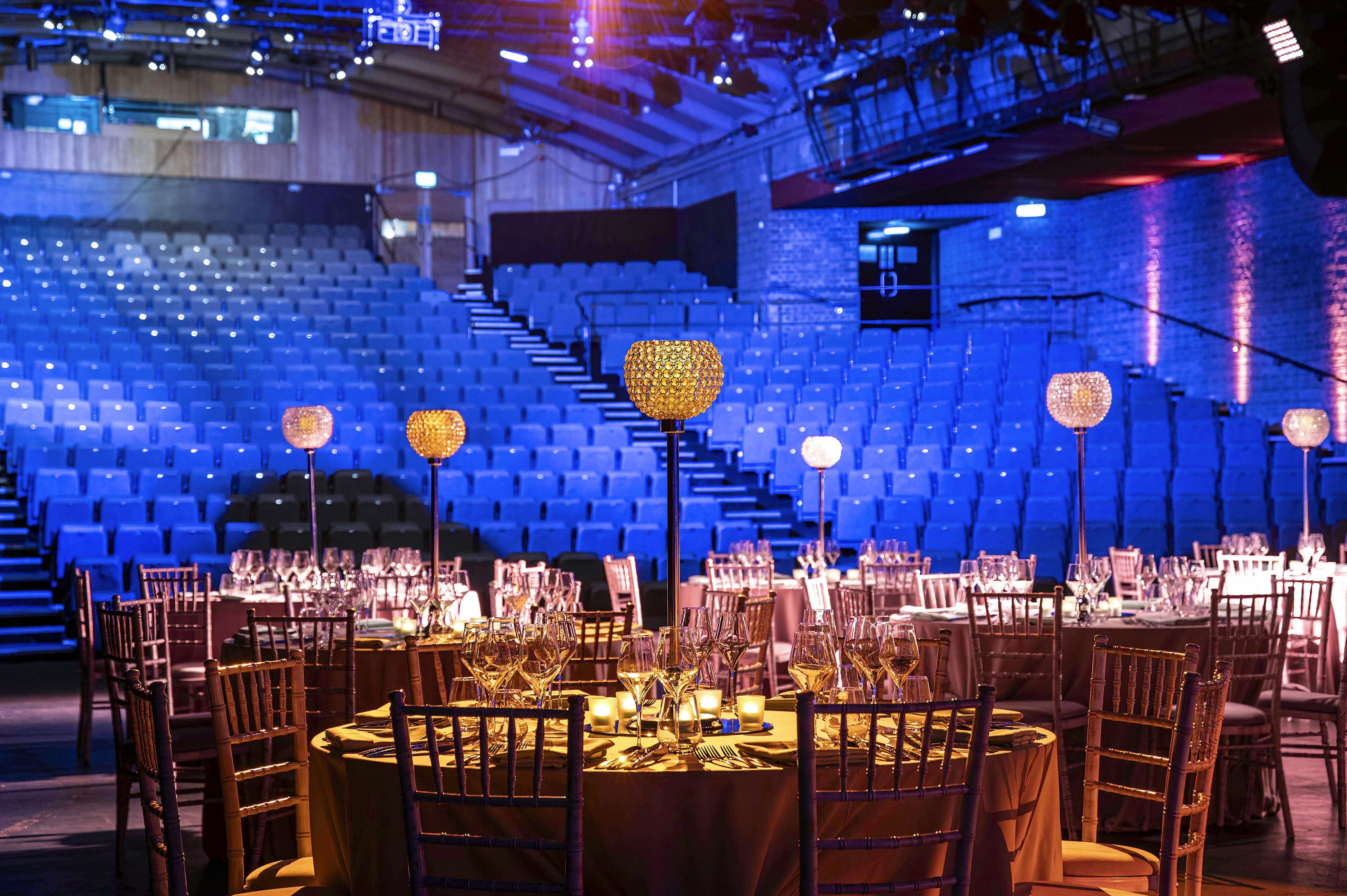 Elegant banquet setup in The Mermaid London, perfect for gala or corporate events.