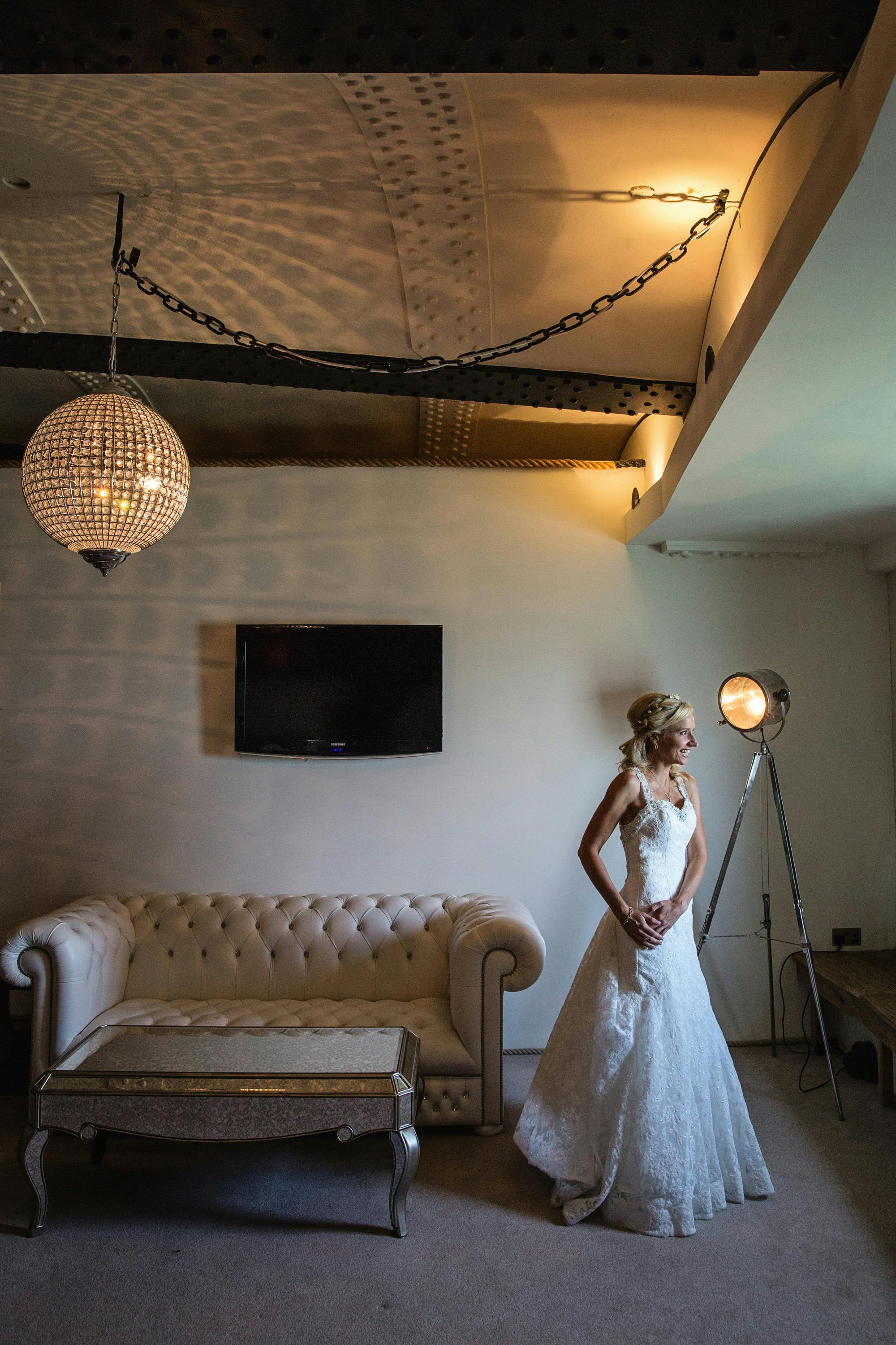 Elegant bridal suite in The Officer's Mess, Spitbank Fort, ideal for weddings and events.