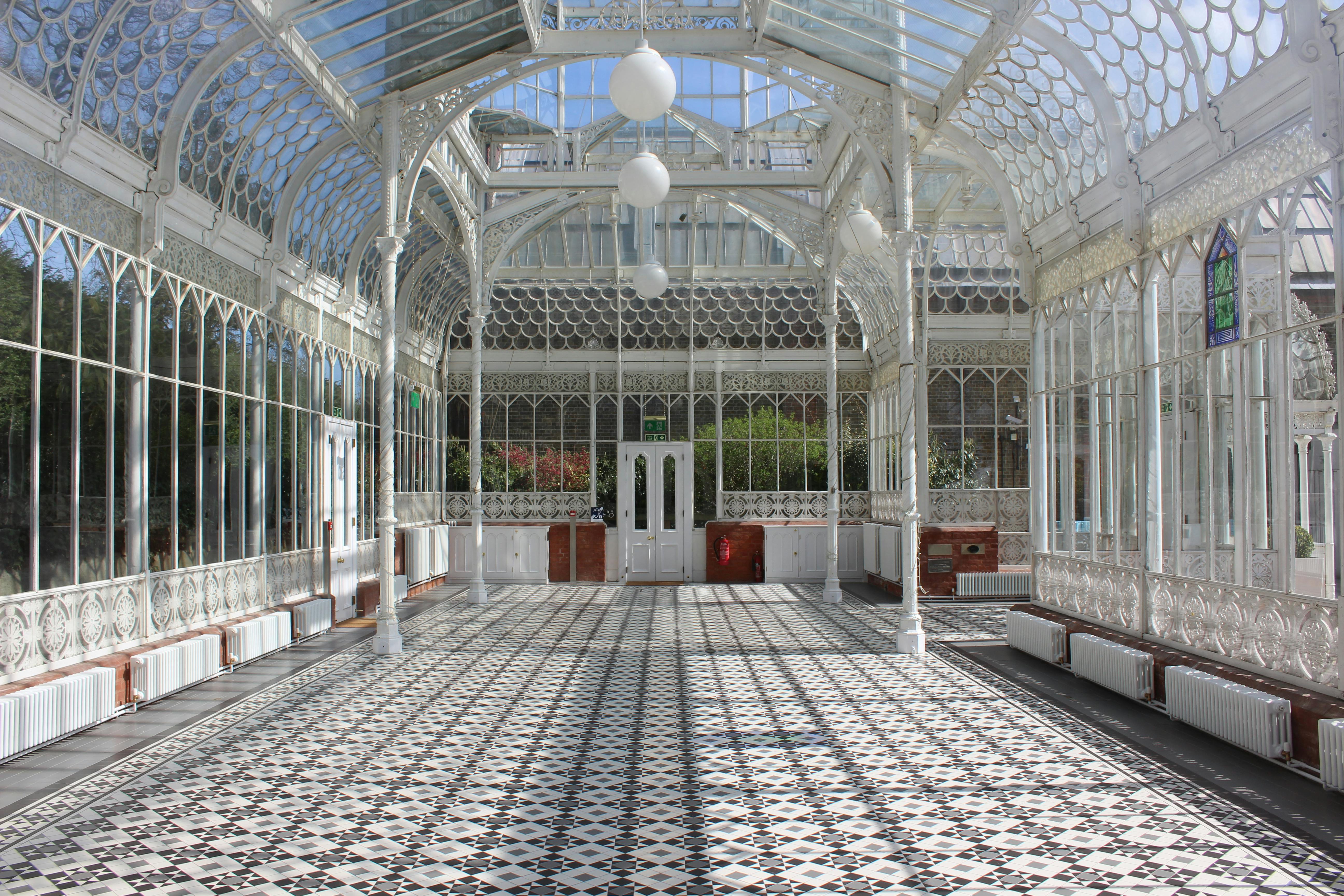Horniman Museum Conservatory: elegant glasshouse venue for weddings and events.