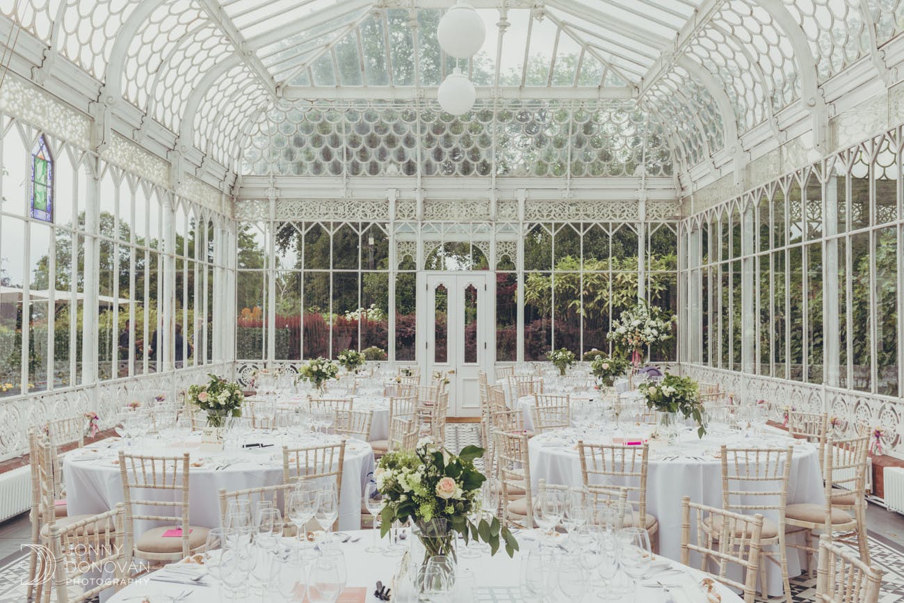 Elegant glasshouse venue at Horniman Museum, perfect for weddings and corporate events.