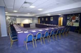 Rowley Suite at King Power Stadium: elegant meeting room for corporate events.
