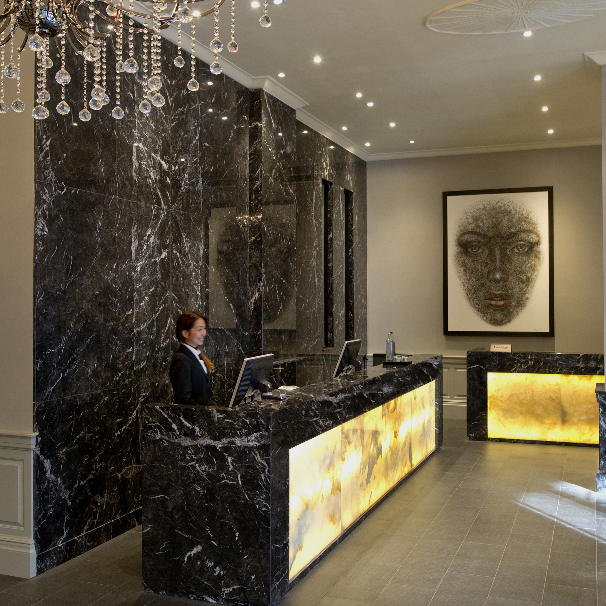 Grafton Suite reception at Radisson Blu, modern design for corporate events. - Banner