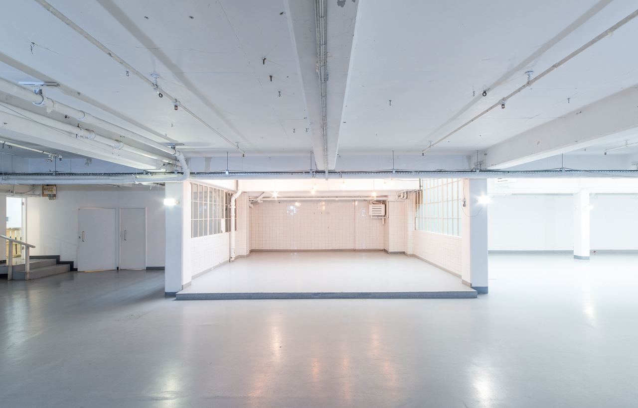 Spacious minimalist event venue at The Vinyl Factory Soho, perfect for creative workshops. - Banner