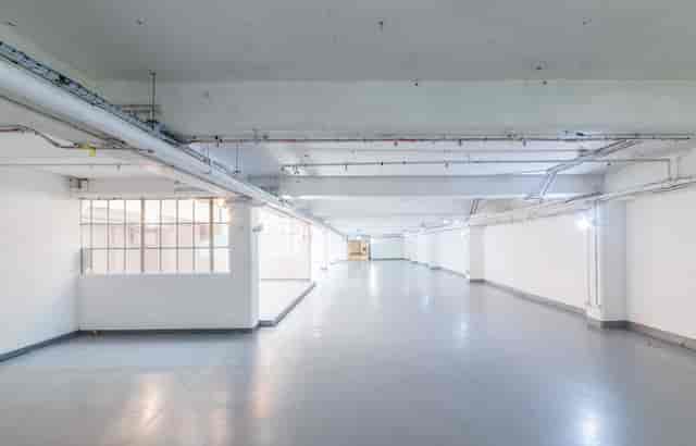 Spacious minimalist venue at The Vinyl Factory Soho for creative events and exhibitions.