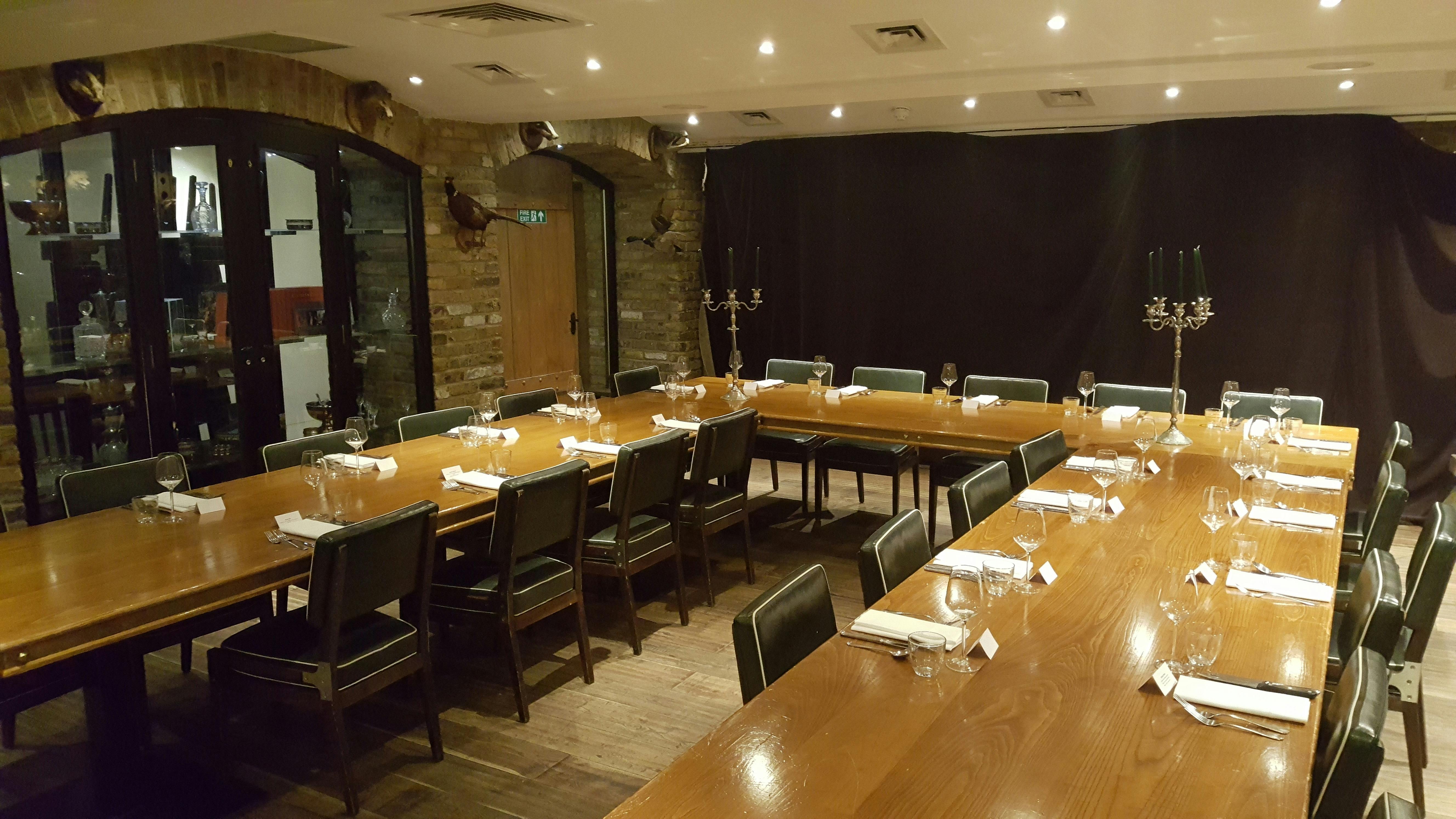 Josephine Room at The Jugged Hare, elegant meeting space for corporate events.