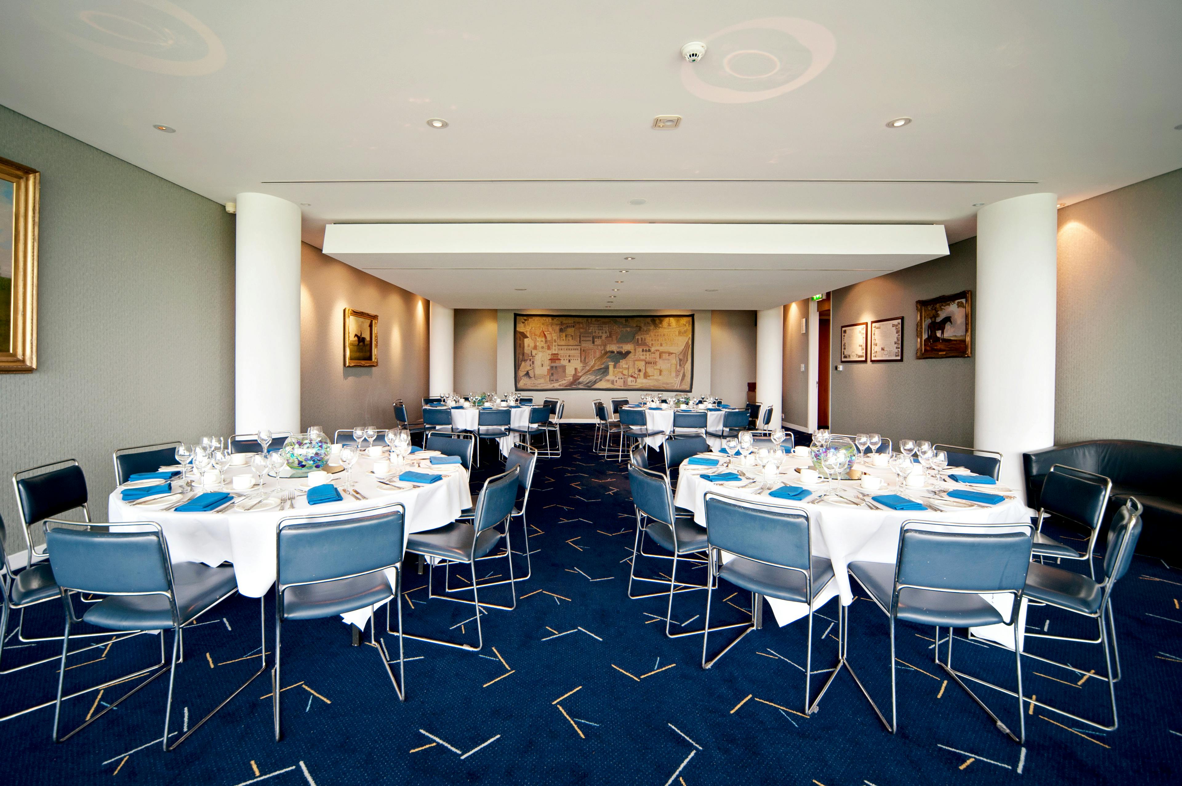 Elegant Royal Box at Epsom Downs, perfect for corporate meetings and private dinners.